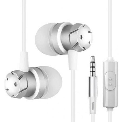 Universal 3.5Mm In Ear Earphone Stereo Bass Earbuds White Wired Earphones