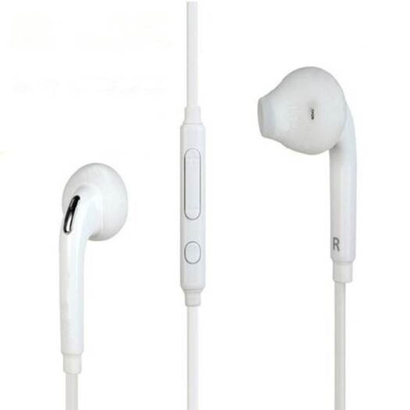 Wired Earphones Universal 3.5Mm Stereo In Earbuds With Microphone White