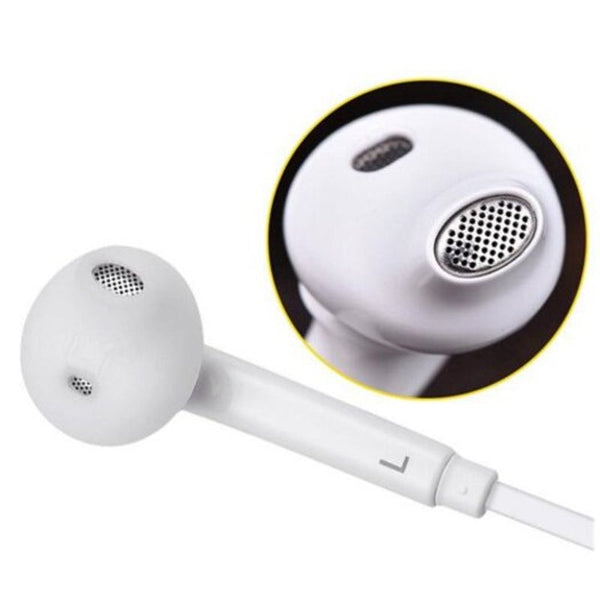 Universal 3.5Mm Stereo In Earbuds With Microphone White Wired Earphones