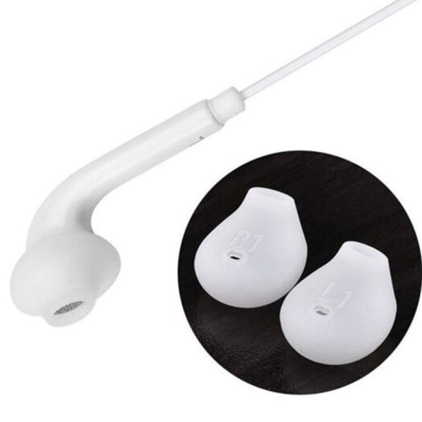 Universal 3.5Mm Stereo In Earbuds With Microphone White Wired Earphones