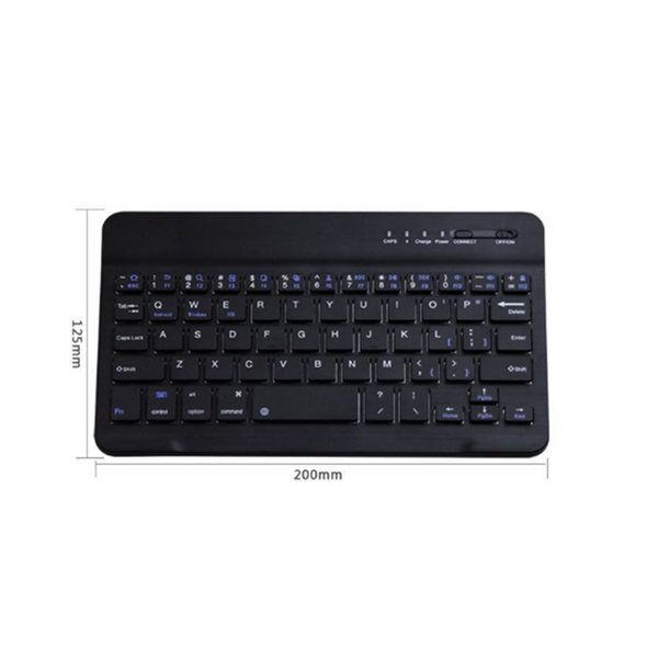 Universal 7 Inchultra Thin Mini Rechargeable Wireless Bluetooth Keyboard Compatible With Three Systems Black Keyboards