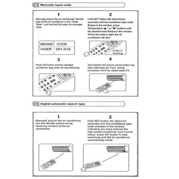 Tv Universal Air Conditioner For Daikin Hitachi Carrier Lg Sharp Haier Green Midea Whirlpool Bosch Toshiba Samsung 1000 More Remote Controls