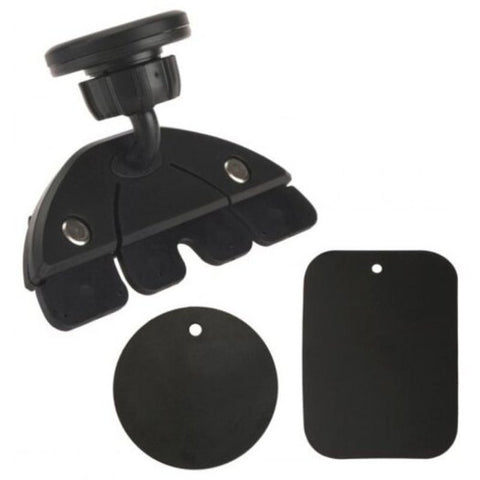 Universal Car Cd Slot Holder Mount Magnet Mobile Phone Stand For Tablet Black