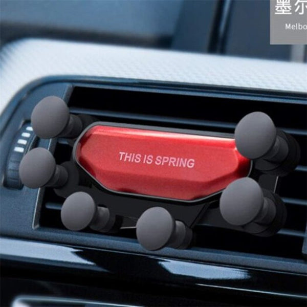 Universal Car Holder Air Vent Gravity Shock Mount Stand For Iphone 4.5 6.5 Inch Red Mounts & Holders