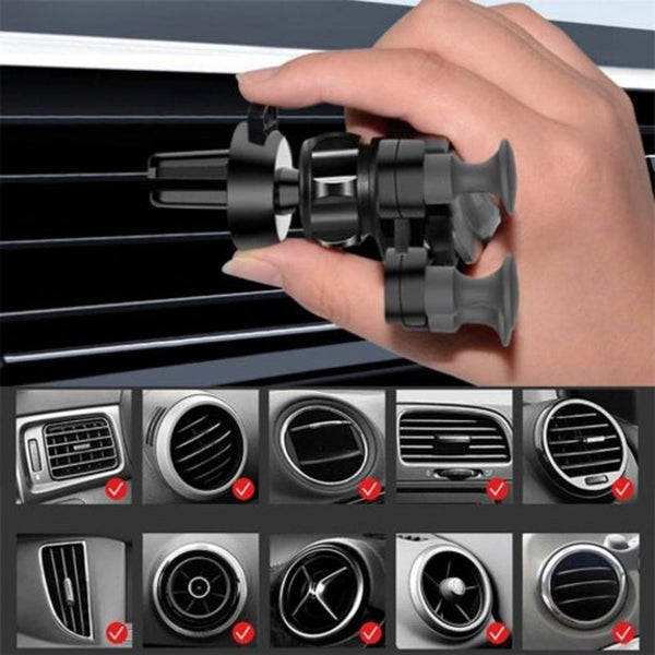 Universal Car Holder Air Vent Gravity Shock Mount Stand For Iphone 4.5 6.5 Inch Red Mounts & Holders