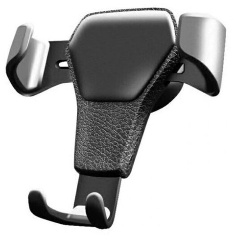 Universal Car Mobile Phone Holder Bracket Leather Gravity Linkage Air Vent Stand Mount Vehicle Navigation Base Black Mounts & Holders