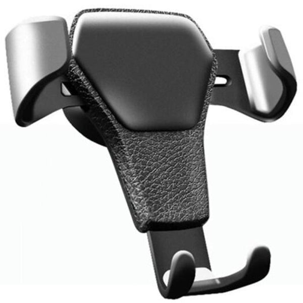 Universal Car Mobile Phone Holder Bracket Leather Gravity Linkage Air Vent Stand Mount Vehicle Navigation Base Black Mounts & Holders