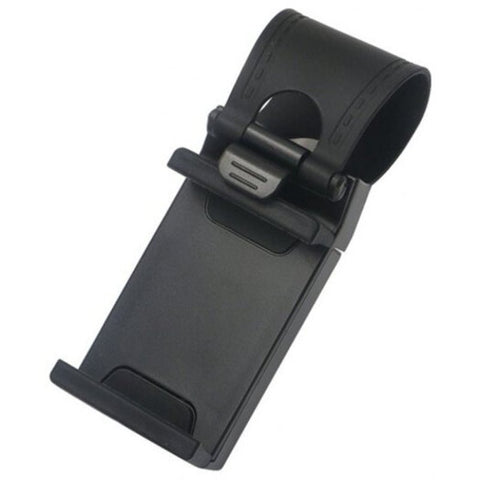 Universal Car Phone Holder Steering Wheel Stand Black