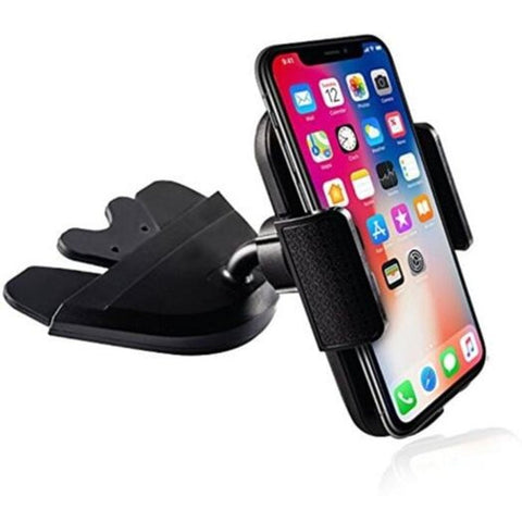 Universal Cd Slot Smartphone Car Mount Holder For Iphone Samsung All Smartphones Black Mounts & Holders