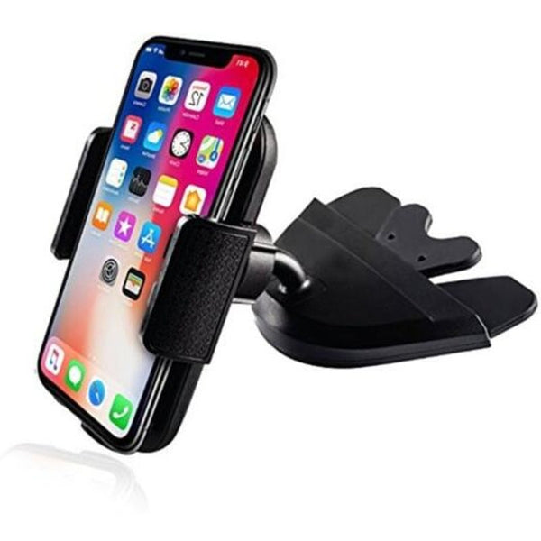 Universal Cd Slot Smartphone Car Mount Holder For Iphone Samsung All Smartphones Black Mounts & Holders