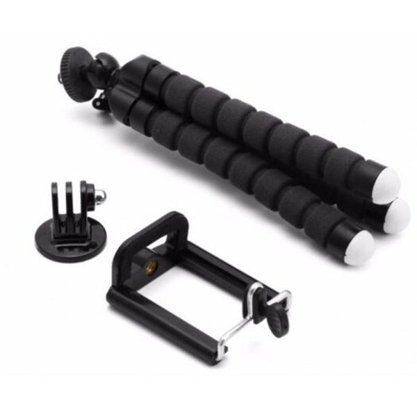 Universal Compact Tripod Stand Flexible Octopus Phone Camera Selfie Stick Mount For Smartphone / Digital Black Selfie Sticks