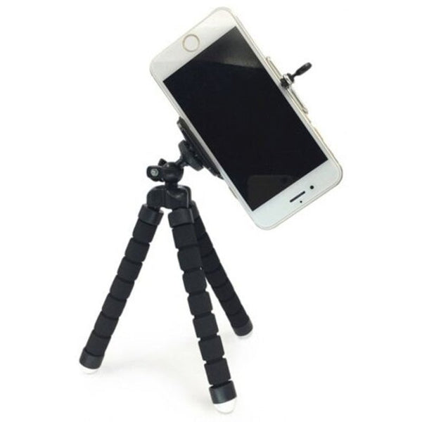 Universal Compact Tripod Stand Flexible Octopus Phone Camera Selfie Stick Mount For Smartphone / Digital Black Selfie Sticks