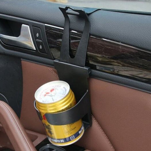 Universal Drink Cup Holder Vehicle Door Mount Beverage Bottle Can Stand For Car Van Truck Black