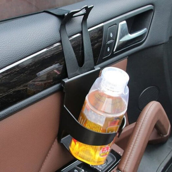 Universal Drink Cup Holder Vehicle Door Mount Beverage Bottle Can Stand For Car Van Truck Black Cup Holders