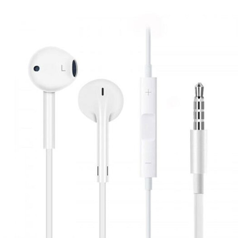 Universal Earphone Wire Control Earpiece 3.5Mm Headsets White Wired Earphones