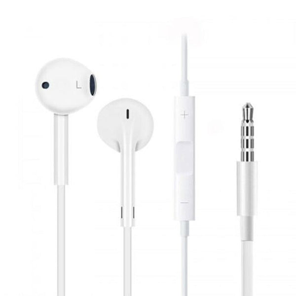 Universal Earphone Wire Control Earpiece 3.5Mm Headsets White Wired Earphones