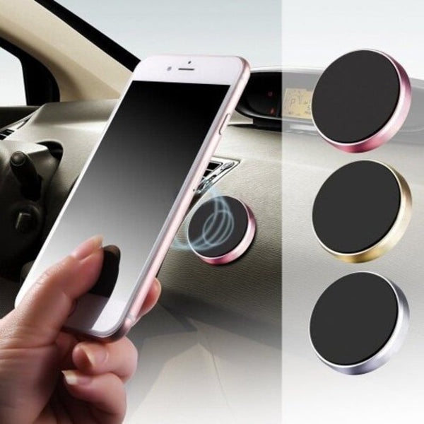 Universal In Car Magnetic Dashboard Cell Mobile Phone Gps Mount Holder Stand Tool Gold Circular