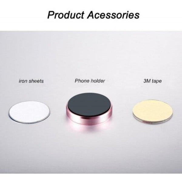 Universal In Car Magnetic Dashboard Cell Mobile Phone Gps Mount Holder Stand Tool Gold Circular