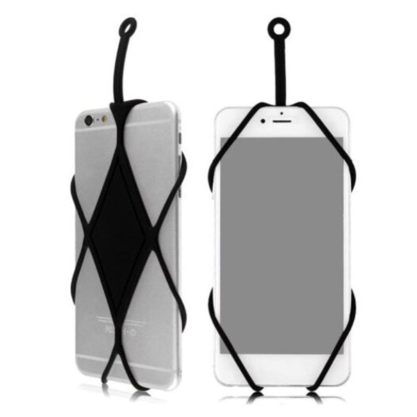 Universal Silicone Cell Phone Lanyard Holder Case Cover For Xiaomi Ipone Samsung Black Straps & Charms