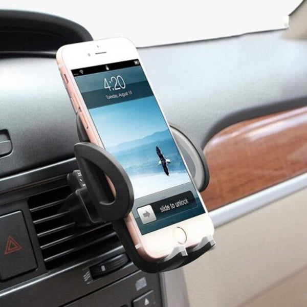 Universal Smartphone Car Air Vent Mount Holder Cradle Gray Mounts & Holders