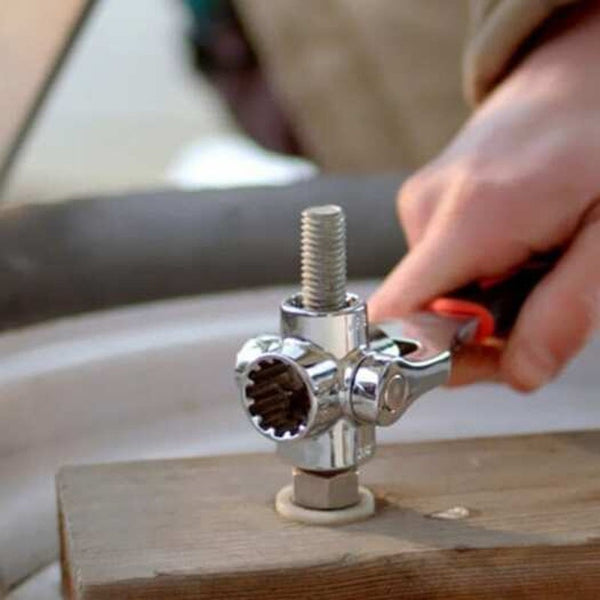 Universal Socket Wrench Multi Function Tool Silver Socket Wrenches