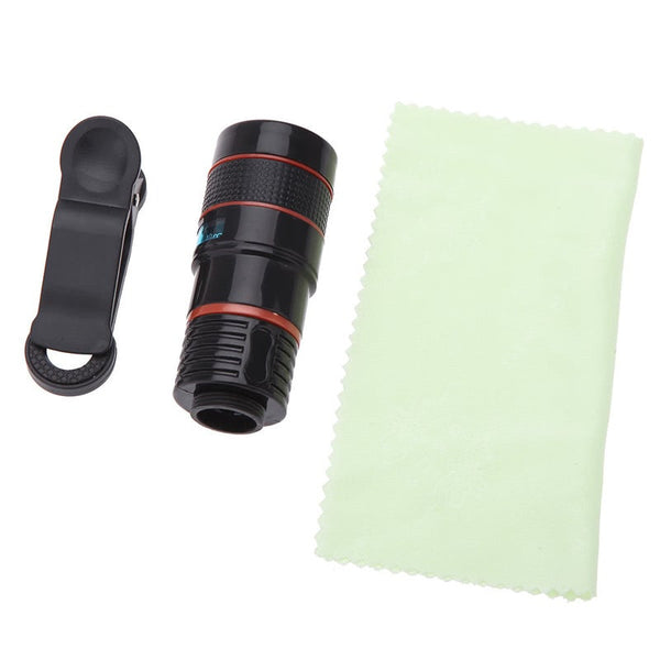 Universal Special Design 8X External Zoom Phone Camera Lens With Clip Other Mobile Accessories