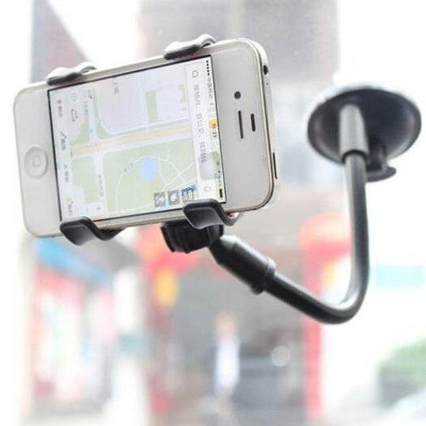 Universal Sucked Type Windshield Car Phone Holder Black Mounts & Holders