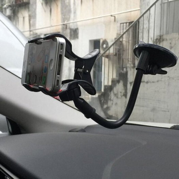 Universal Sucked Type Windshield Car Phone Holder Black Mounts & Holders