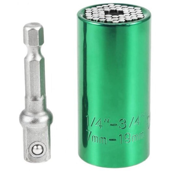 Universal Torque Socket Wrench Grip Drill Adapter Sleeve Green Socket Wrenches