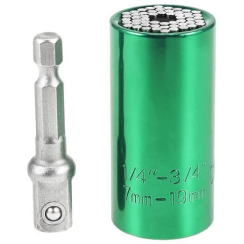Universal Torque Socket Wrench Grip Drill Adapter Sleeve Green Socket Wrenches