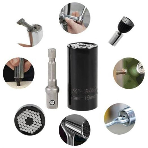 Universal Torque Socket Wrench Grip Drill Adapter Sleeve Green Socket Wrenches