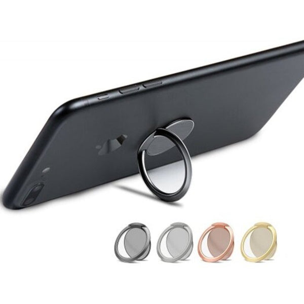 Universal Ultra Thin 360 Rotation Mobile Phone Finger Ring Stand Dark Gray