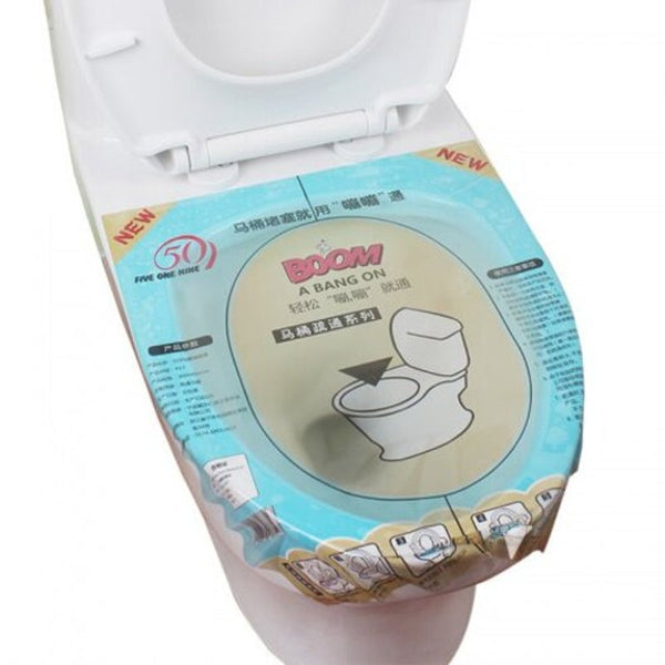 Universal Unclog Toilet Disposable Sticker Plunger Dredge Easy Fix Clogged Film Sky Blue Drain & Toilet Plungers