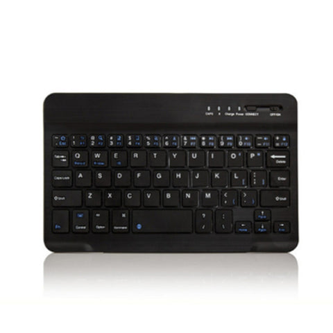 Universal 7 Inchultra Thin Mini Rechargeable Wireless Bluetooth Keyboard Compatible With Three Systems Black