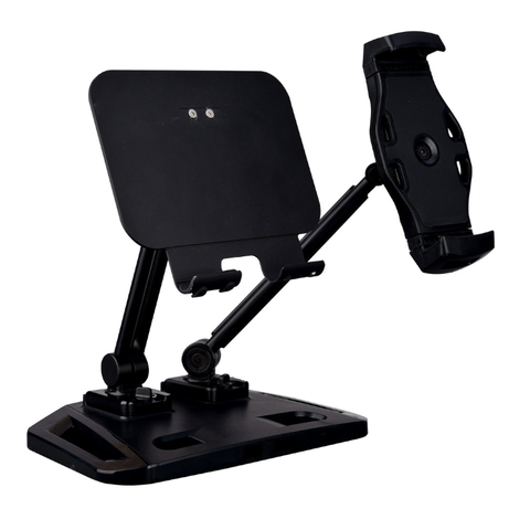 Universal And Adjustable Double Arm Stand Holder Black