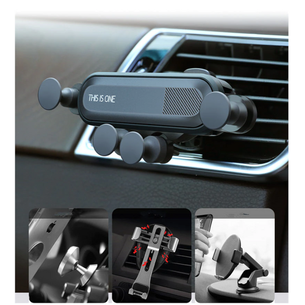 Universal Gravity Car Air Vent Mount Holder Stand Mobile Cell Phone Gps Silver