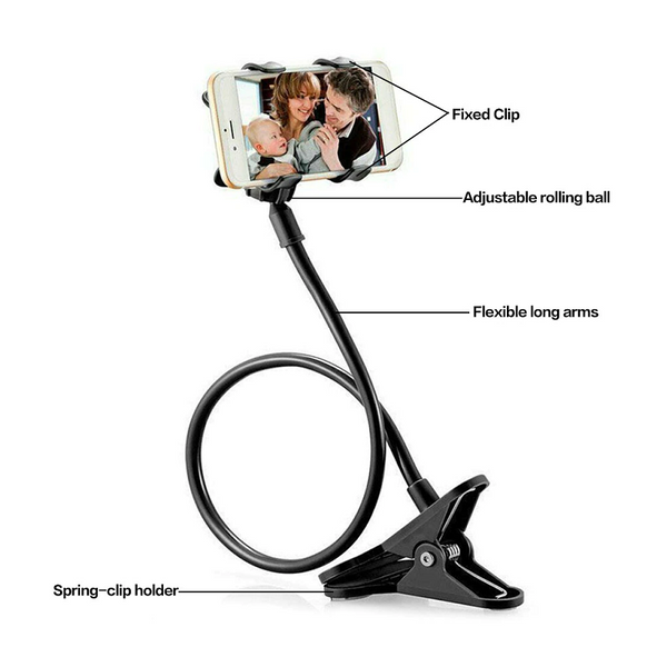 360 Degree Rotating Flexible Phone Holder Stand Long Arm Bracket Support Mounts & Holders