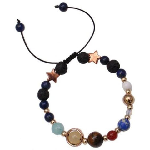 Veile Studios Universe Solar System Colorful Beads Bracelet Cosmic Galaxy Bracelets
