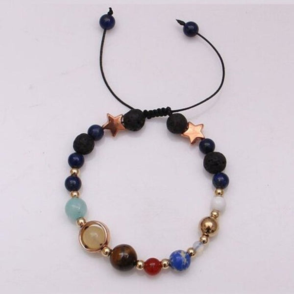 Veile Studios Universe Solar System Colorful Beads Bracelet Cosmic Galaxy Bracelets