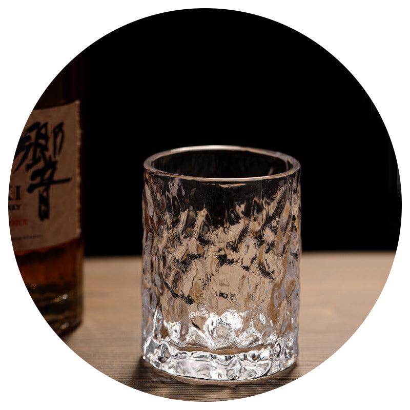 Handmade Japanese Ice Patterned Glass Hammer Foreign Wine Crystal Crystal Glass