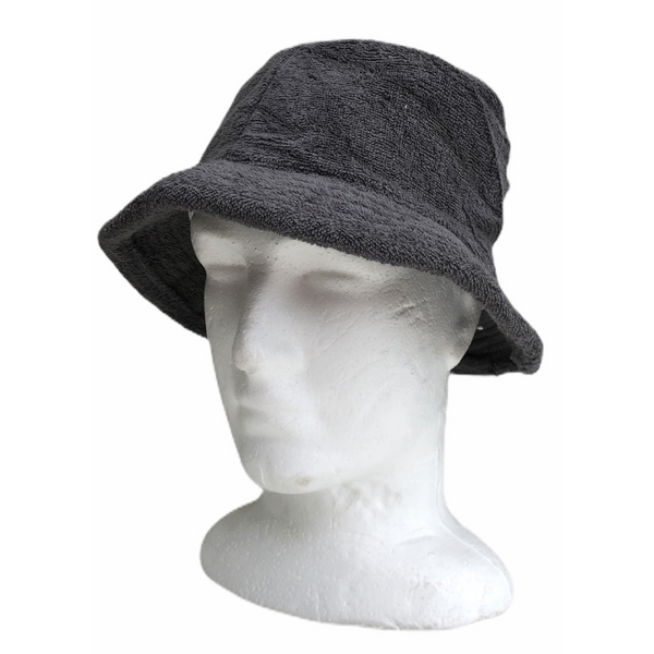 Br Apparel Stingy Brim Terry Towelling Bucket Hat Daggy Fishing Camping Lad Cap 100% Cotton Charcoal S/M Hats & Headwear