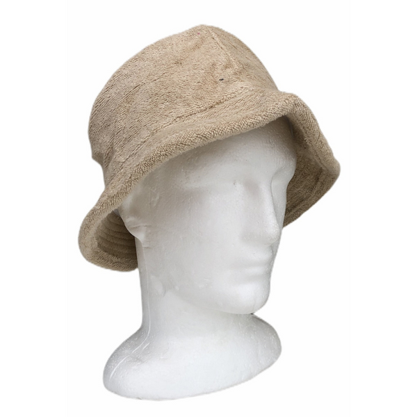 Br Apparel Stingy Brim Terry Towelling Bucket Hat Daggy Fishing Camping Lad Cap 100% Cotton Beige S/M Hats & Headwear