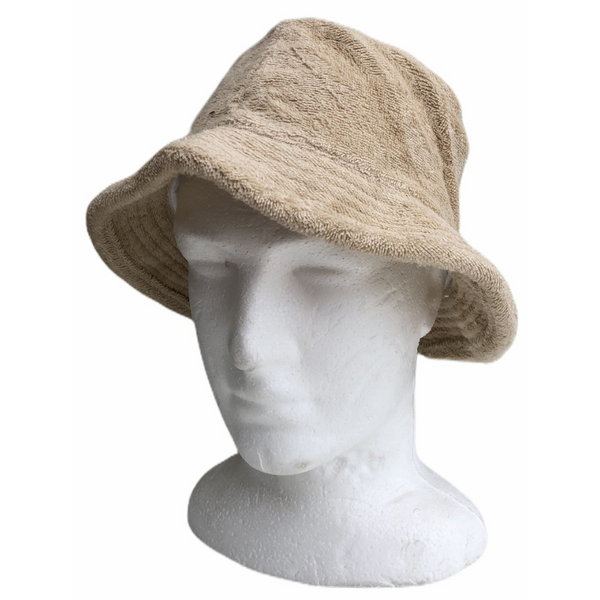 Br Apparel Stingy Brim Terry Towelling Bucket Hat Daggy Fishing Camping Lad Cap 100% Cotton Beige S/M Hats & Headwear