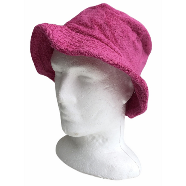 Br Apparel Stingy Brim Terry Towelling Bucket Hat Daggy Fishing Camping Lad Cap 100% Cotton Fuchsia Hats & Headwear