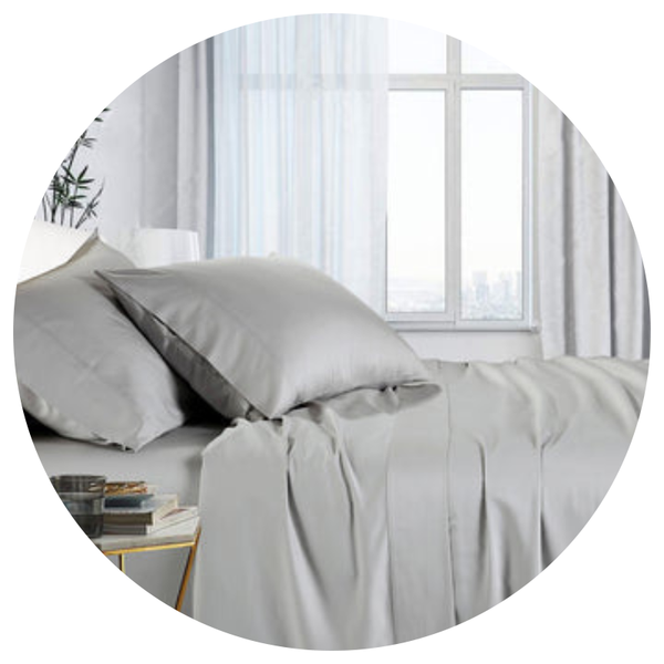 1000Tc Bamboo Cotton Sheet Set Mega King Silver Breathable Luxury Bedding Sheets