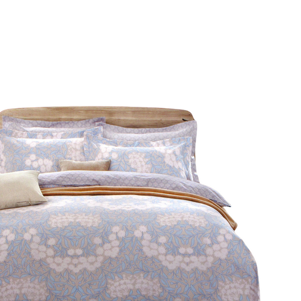 250Tc Florence Cotton Reversible Quilt Cover Set Queen Quilt Covers