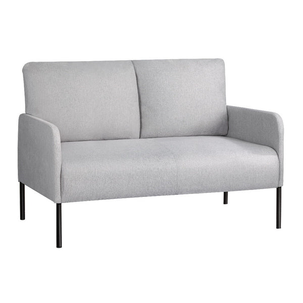 Artiss Armchair 2 Seater Sofa Accent Chair Loveseat Grey Linen Fabric Metal Leg Sofas Armchairs & Couches