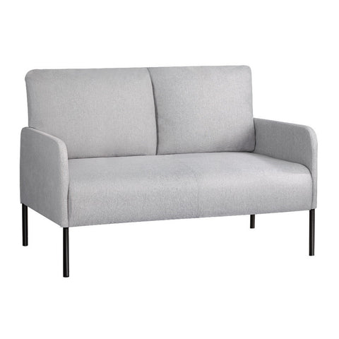 Artiss Armchair 2 Seater Sofa Accent Chair Loveseat Grey Linen Fabric Metal Leg Sofas Armchairs & Couches