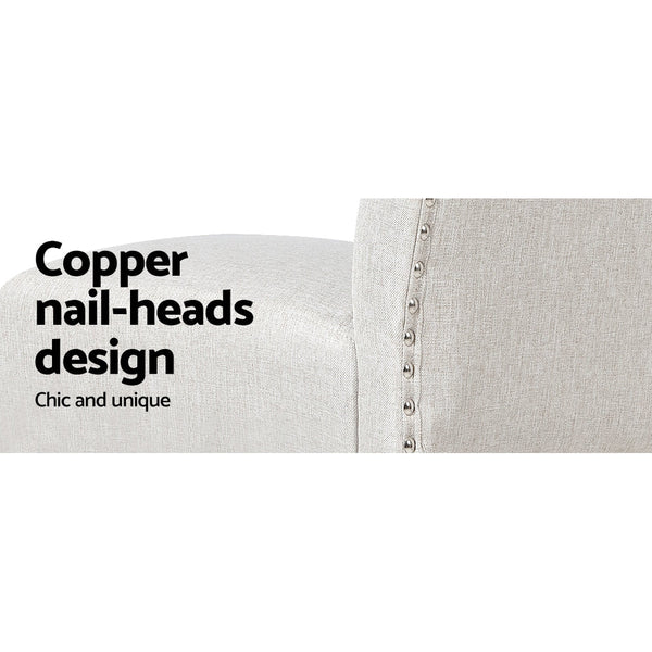 Artiss 2X Bar Stools Linen Upholstered Chairs Benches Bar Stools