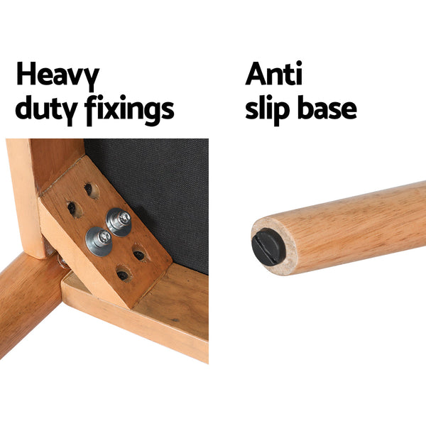 Artiss Dining Bench Upholstery Seat Stool Chair Cushion Furniture Oak 106Cm Benches